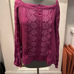 Elegant purple Johnny was top size small boho western